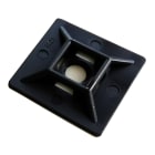 TRADEFORCE - Basetta adesiVa per fascette 28x28 nera 100pezzi