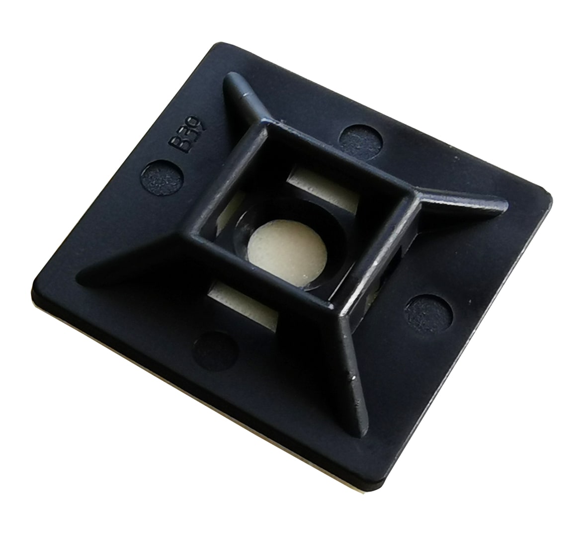 TRADEFORCE - Basetta adesiVa per fascette 28x28 nera 100pezzi 0004490004