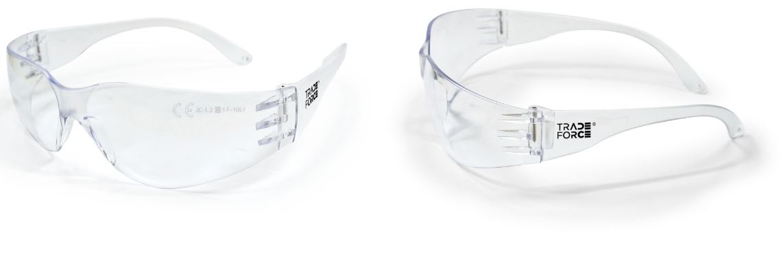 TRADEFORCE - Occhiali di sicurezza antigraffio lente trasparente