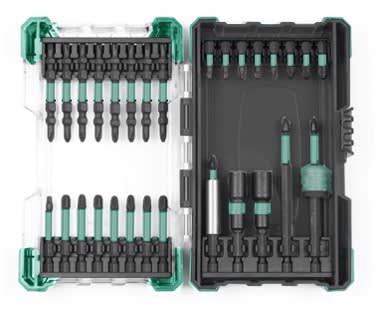TRADEFORCE - Set 31 bit per avvitare antitorsione con valigetta e supporto magnetico