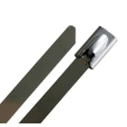 TRADEFORCE - Fascetta industriale in acciaio inox 304, 200*4.6mm, argento, interno/esterno, 100 pz