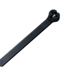 TRADEFORCE - Fascetta con dente in acciaio inox, 300*3.6mm, nero, interno/esterno, 100 pz