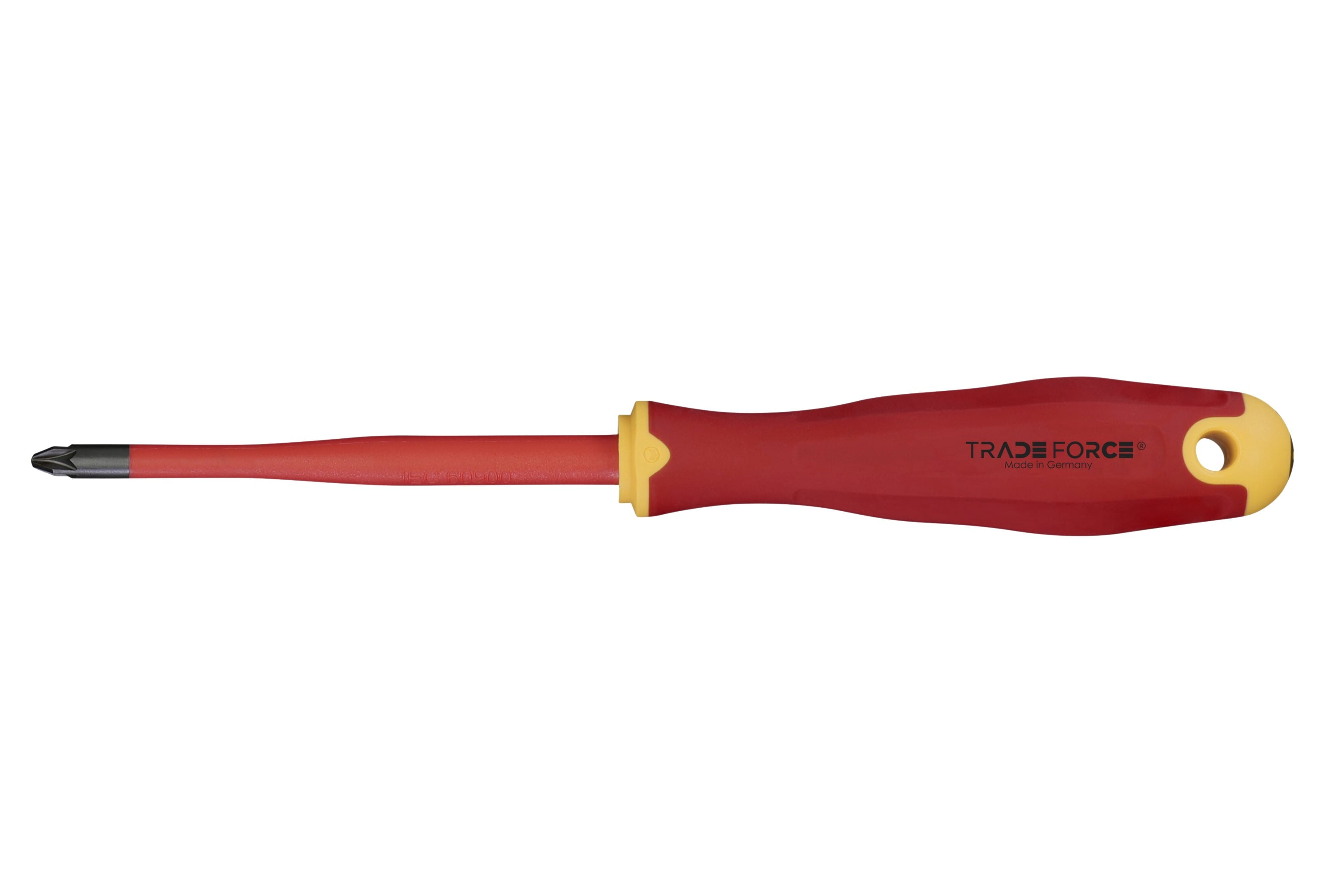 TRADEFORCE - Cacciavite isolato Pozidriv PZ2x100 mm – Serie E-slim con isolamento integrale