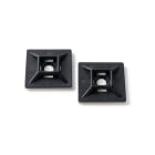 TRADEFORCE - Basetta adesiVa per fascette 28x28 nera 100pezzi