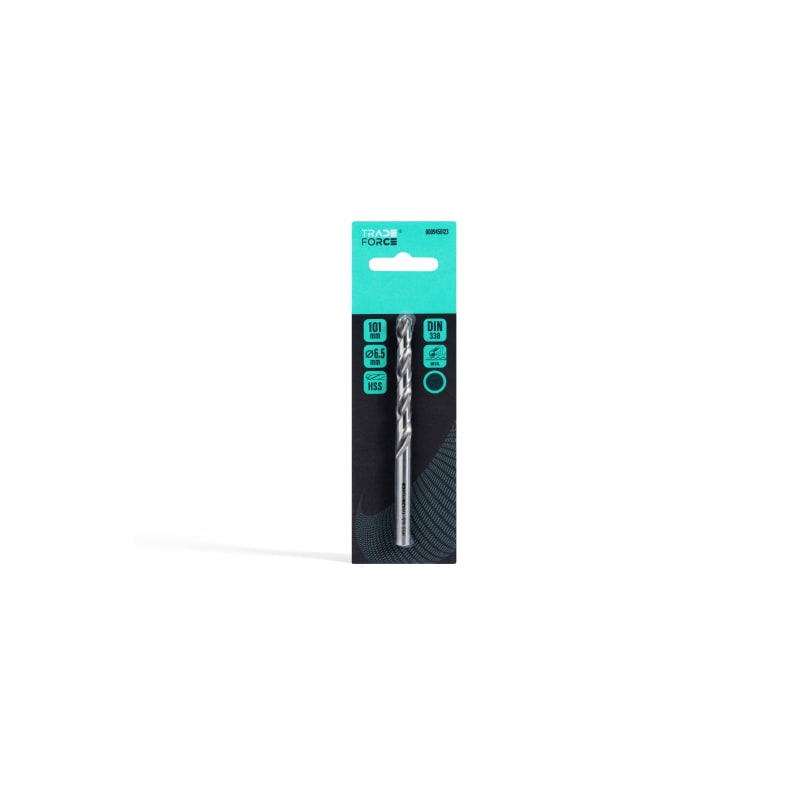 TRADEFORCE - Punta HSS codolo cilindrico 6.5mm M2 2 taglienti 0009450123