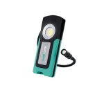 TRADEFORCE - Lampada da lavoro tascabile 1500lm, 3.7V, 4400mAh, batteria ricaricabile, IP54, IK07, scocca in alluminio
