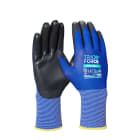 TRADEFORCE - Guanti Force Basic 18G supporto nylon blu rivestimento PU morbido nero tg. M, 3 paia