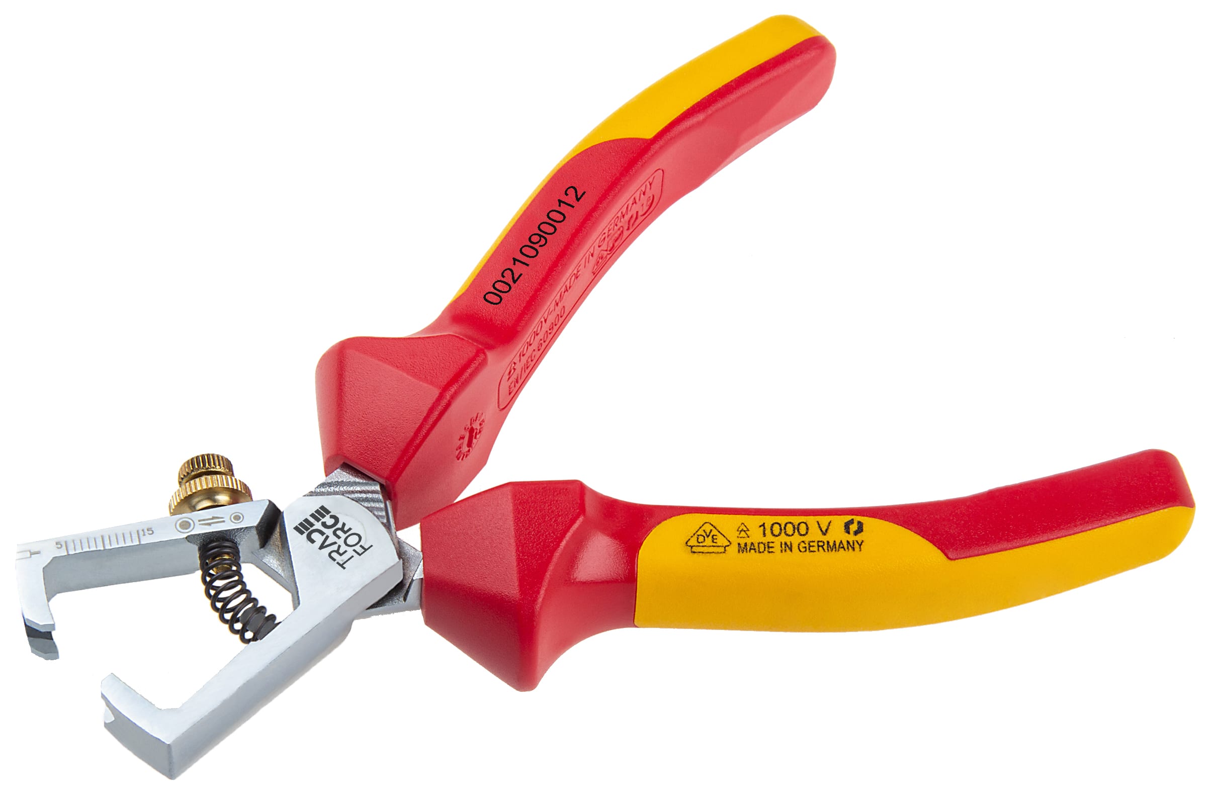 TRADEFORCE - Pinza spelafili isolata 160mm con molla e vite di regolazione 0021090012