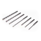 TRADEFORCE - Kit 7 punte sds da 5 mm a 12 mm a 4 taglienti 0118420006