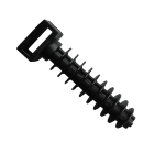TRADEFORCE - Tassello per fascette standard, 10.6*43mm, diametro foro 8 mm, nero, 100 pz