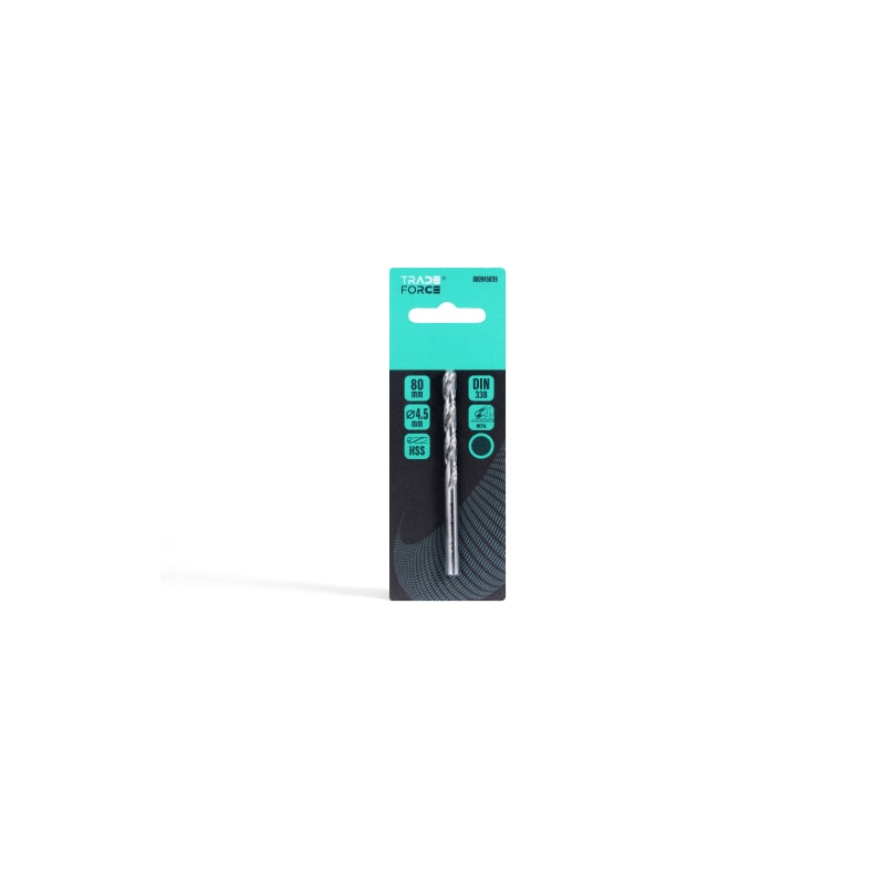TRADEFORCE - Punta per metallo hss 4,5 mm