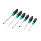 TRADEFORCE - Set 6 cacciaviti 3 taglio 3 croce con punta magnetica e manico ergonomico