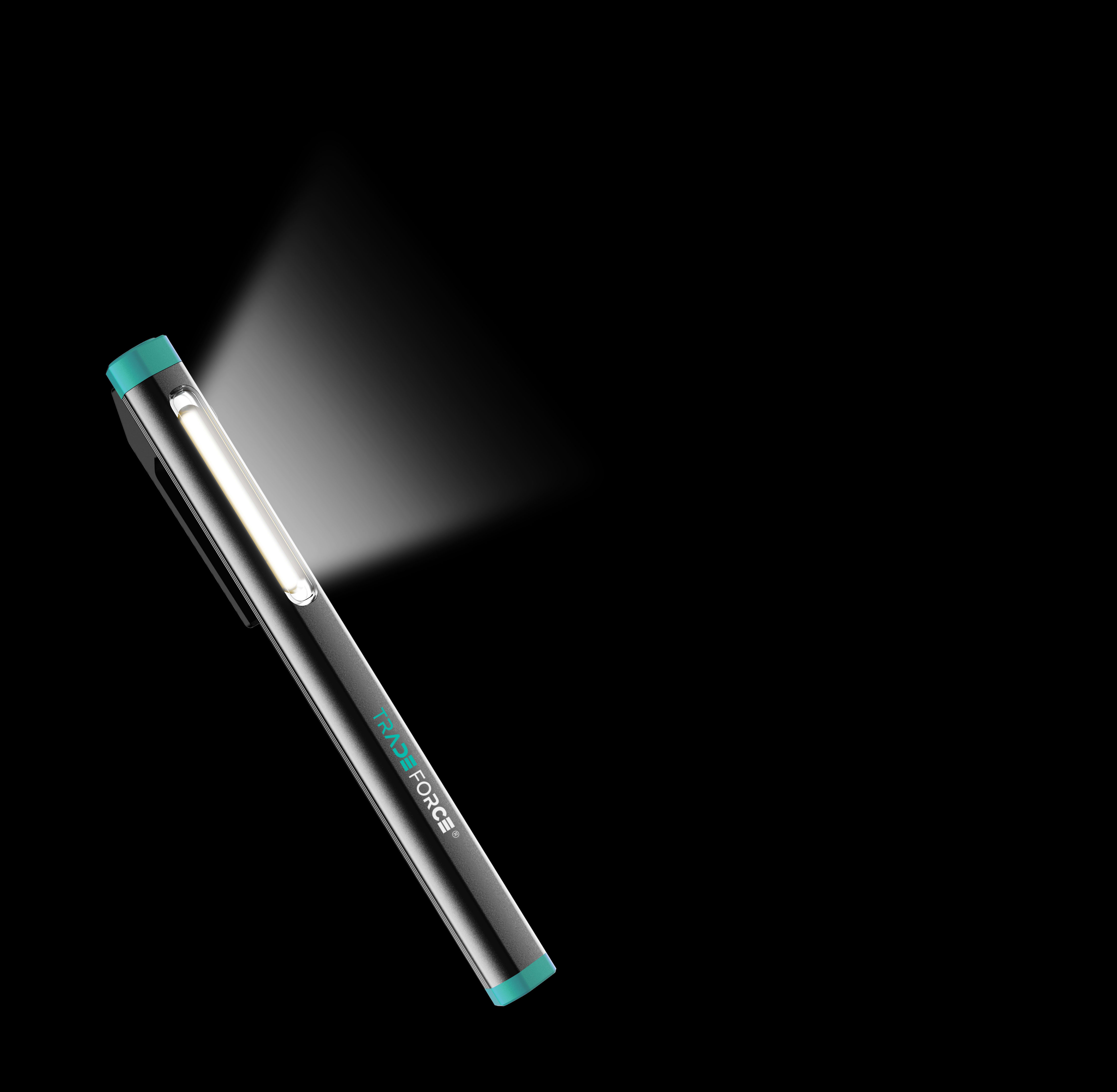 TRADEFORCE - Torcia led alluminio con forte calamita 300 lumens 50 mt  batteria al litio