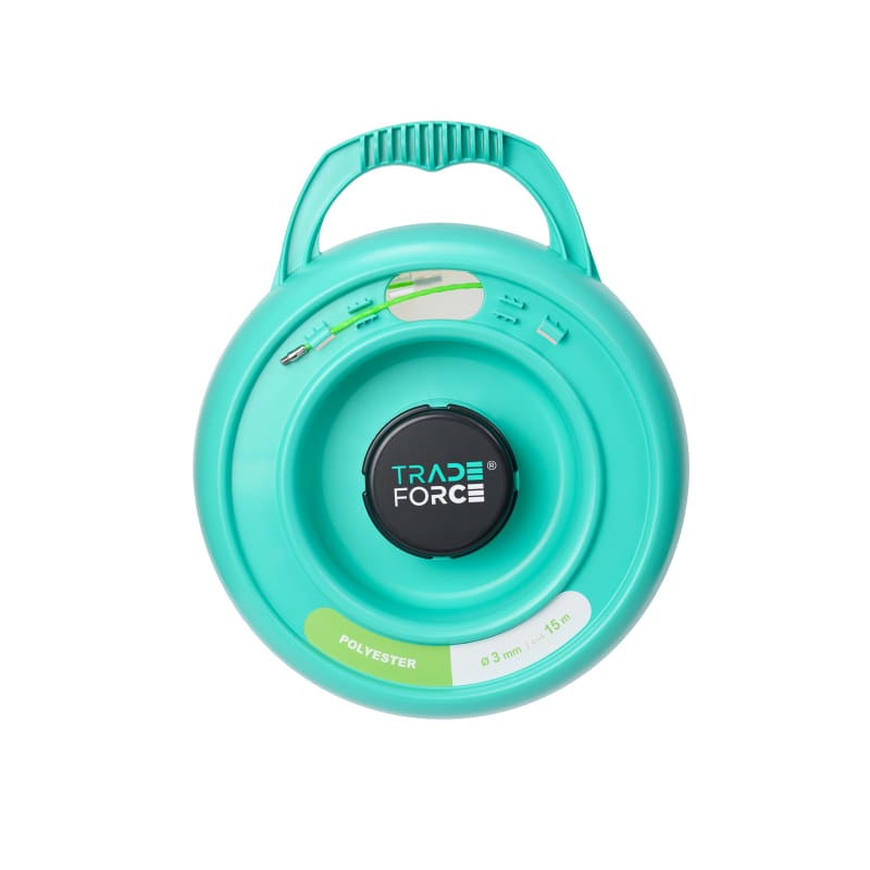TRADEFORCE - Sonda monofilo in polietilene, Lunghezza 15m, Diametro 3mm, Verde, Dispenser Portatile e Facile da Riavvolgere