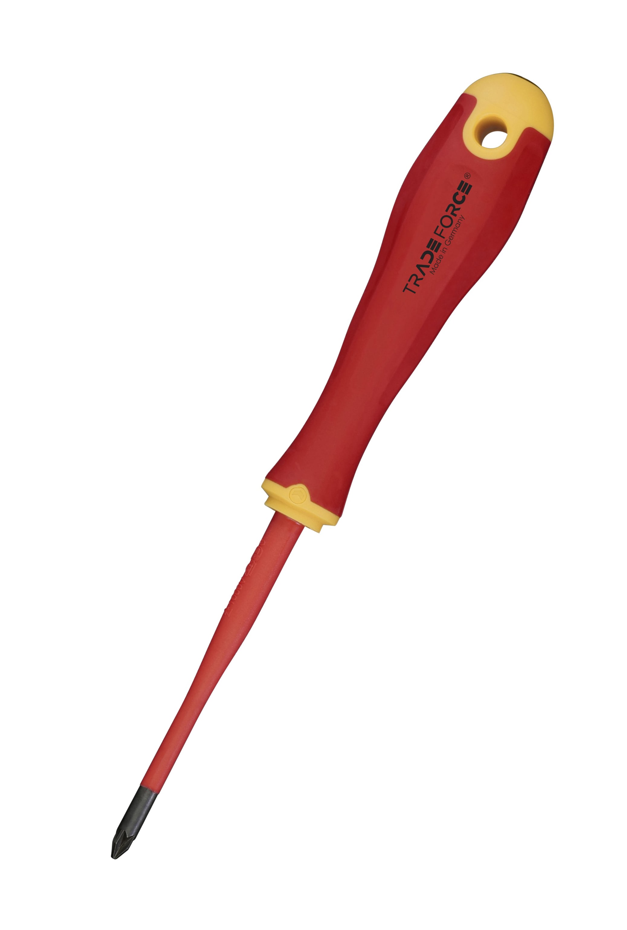 TRADEFORCE - Cacciavite Pozidriv con isolamento a iniezione, design E-slim, PZ1x80mm.