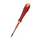 TRADEFORCE - Cacciavite isolato a doppia funzione SL/PZ (taglio/Pozidriv), lunghezza 80 mm – Design sottile E-slim con isolamento iniettato
