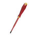TRADEFORCE - Cacciavite isolato con punta a taglio (slotted) 6.5 mm, lunghezza 125 mm – Design sottile E-slim con isolamento iniettato