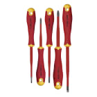 TRADEFORCE - Set di 5 cacciaviti isolati PZ/Taglio (Slotted)