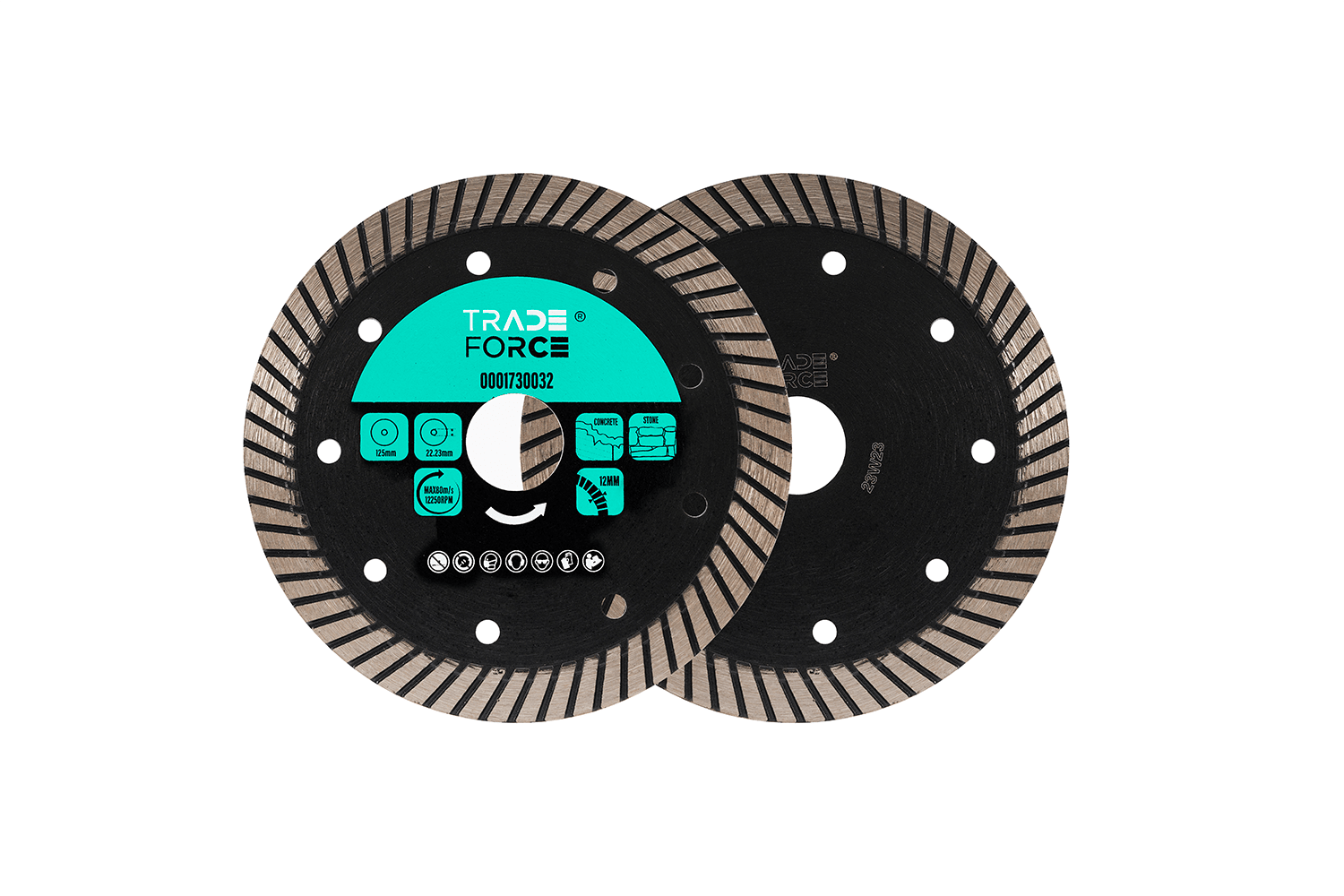 TRADEFORCE - Disco da taglio per multimateriale 125 x 22,23 con espulsione della polvere