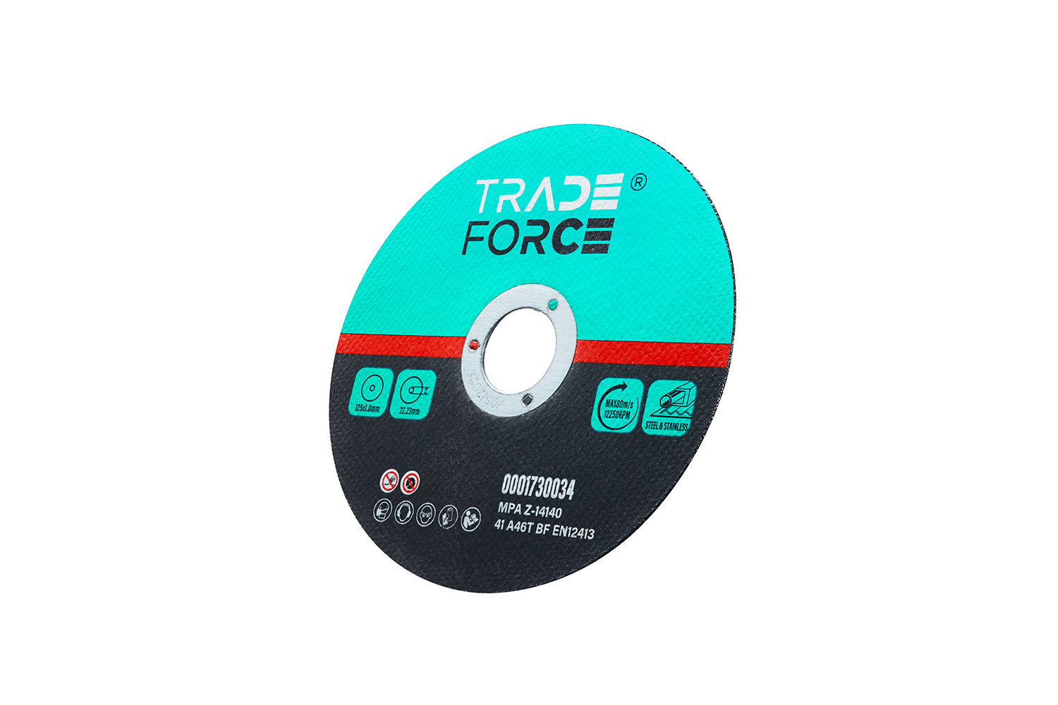 TRADEFORCE - 10 pezzi disco abrasivo da taglio per acciaio e inox 125 x 22,23