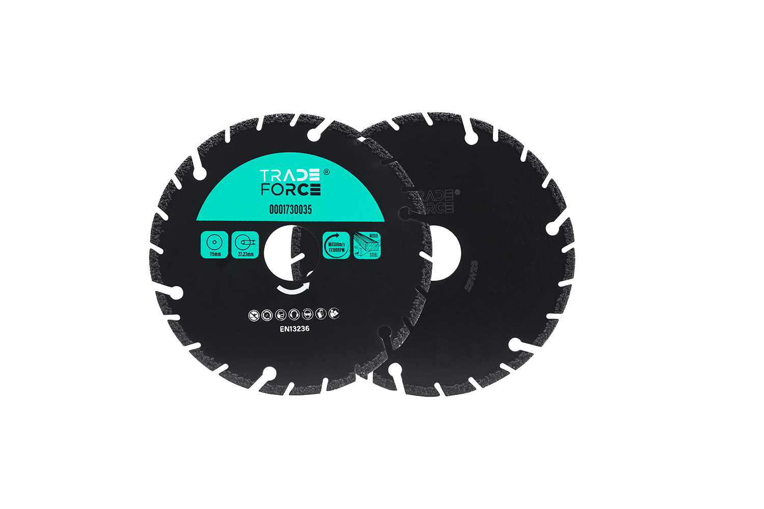 TRADEFORCE - Disco diamantato 115 x 22,23 per tubi in ghisa plastica metallo e legno sia a umido che a secco