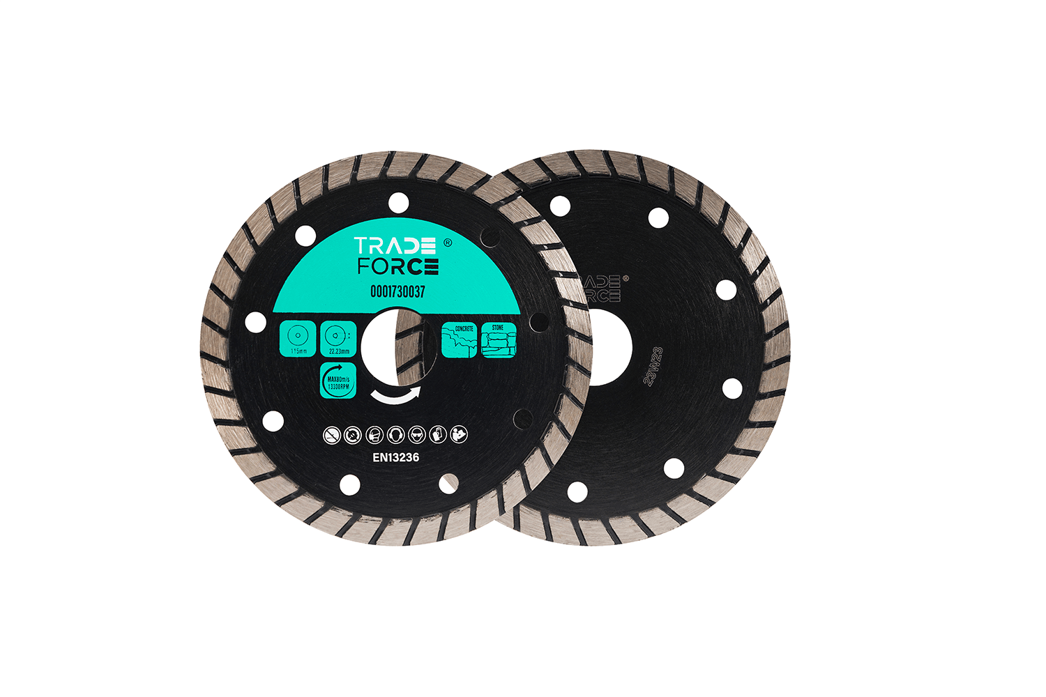 TRADEFORCE - Disco diamantato 115 x 22,23 per mattoni cemento pietra cemento armato tegole