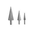 TRADEFORCE - Set 3 punte coniche a gradino 4 - 12 mm 4 - 20 mm 4 - 30 mm