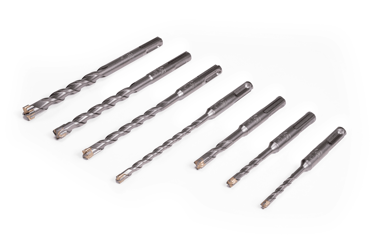 TRADEFORCE - Kit 7 punte sds da 5 mm a 12 mm a 4 taglienti