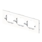 UNEX APARELLAJE ELECTRICO - Placca Unex per meccanismi universali (3 app.) in U24X