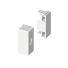 UNEX APARELLAJE ELECTRICO - Coperchio finale Unex 20x50 in U42X