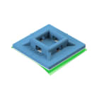 UNEX APARELLAJE ELECTRICO - Base adesiva rilevabili 19x19 mm Unex in U62X 1254DT