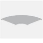 UNEX APARELLAJE ELECTRICO - Coperchio curva piana 90° Unex 500mm in U23X 66511