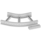 UNEX APARELLAJE ELECTRICO - Curva piana 45º Unex 85x400 R300 in U23X