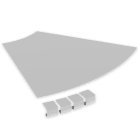 UNEX APARELLAJE ELECTRICO - Coperchio curva piana 45º Unex 500 R300 in U23X