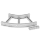 UNEX APARELLAJE ELECTRICO - Curva piana 45º Unex 85x500 R300 in U23X