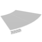 UNEX APARELLAJE ELECTRICO - Coperchio curva piana 45º Unex 600 R600 in U23X