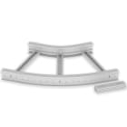 UNEX APARELLAJE ELECTRICO - Curva piana 45º Unex 85x600 R300 in U23X