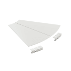 UNEX APARELLAJE ELECTRICO - Coperchio curva piana 45º Unex 600 R300 in U23X