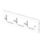 UNEX APARELLAJE ELECTRICO - Placca Unex per meccanismi universali (3 app.) in U24X
