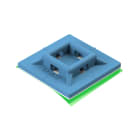 UNEX APARELLAJE ELECTRICO - Base adesiva rilevabili 19x19 mm Unex in U62X 1254DT