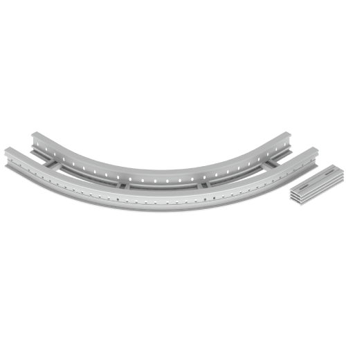 UNEX APARELLAJE ELECTRICO - 67 CURVA PIANA 90  GRIGIO 85X200 R600 U4