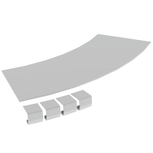 UNEX APARELLAJE ELECTRICO - 67 COP. CURVA PIA 45 GRIG 200 R600 U48X 67215-44