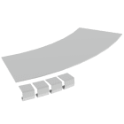 UNEX APARELLAJE ELECTRICO - 67 COP. CURVA PIA 45  GRIG 200 R600 U48X 67215-44