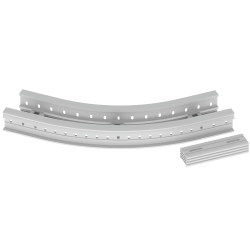 UNEX APARELLAJE ELECTRICO - 67 CURVA PIANA 45  GRIGIO 85X200 R600 U4 67217-44