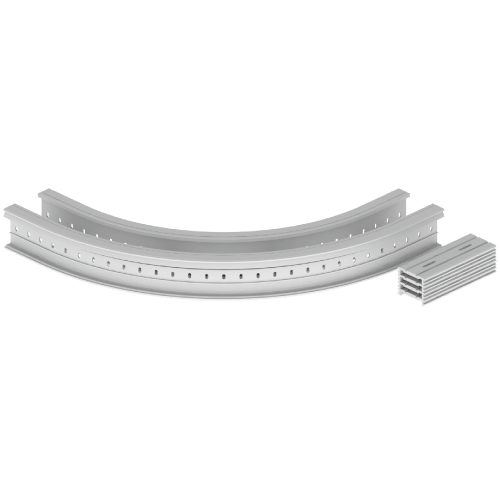 UNEX APARELLAJE ELECTRICO - 67 CURVA PIANA 90 GRIGIO 135X200 R600 U