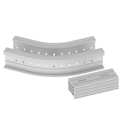 UNEX APARELLAJE ELECTRICO - 67 CURVA PIANA 45 GRIGIO 135X200 R300 U 67236-44