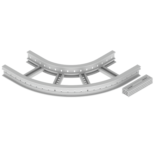 UNEX APARELLAJE ELECTRICO - 67 CURVA PIANA 90 GRIGIO 85X300 R300 U4