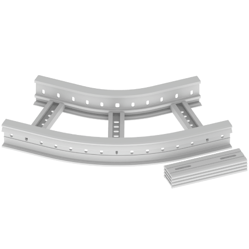 UNEX APARELLAJE ELECTRICO - 67 CURVA PIANA 45 GRIGIO 85X300 R300 U4 67316-44