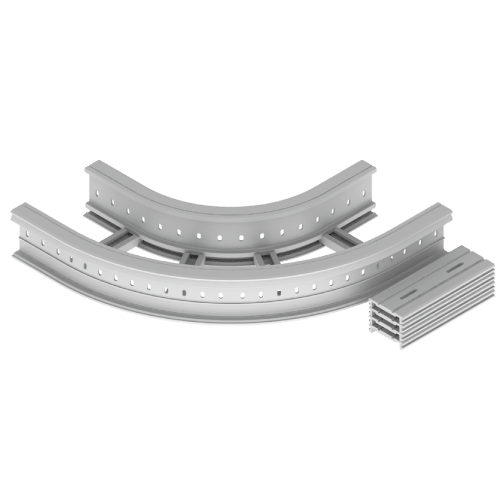 UNEX APARELLAJE ELECTRICO - 67 CURVA PIANA 90 GRIGIO 135X300 R300 U