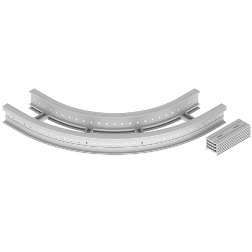 UNEX APARELLAJE ELECTRICO - 67 CURVA PIANA 90 GRIGIO 135X300 R600 U 67327-44